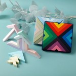 Triangle puzzle montessori játék 